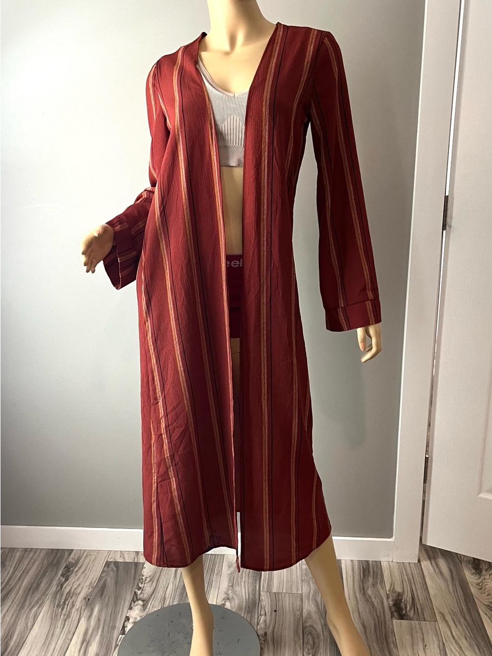 Striped Duster Kimono
